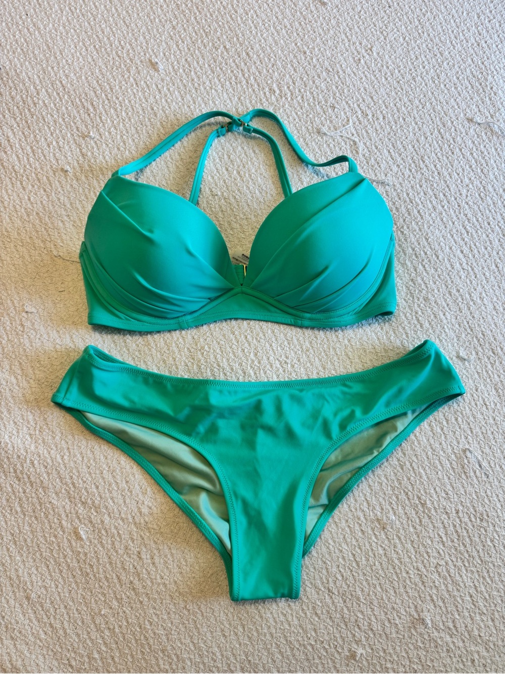 Victoria's Secret Teal Padded Bikini Set